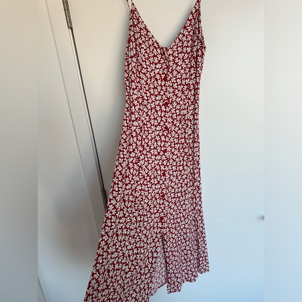 Reformation button front midi dress